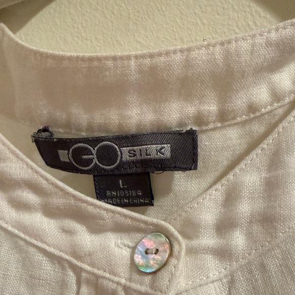 Go Silk 100% Linen Tunic Size Large - Picture 2 of 4